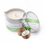 Massagekerze 42 Degree Low Temp Scented Massage Candle for Skin Care, Natural Soy Wax Candle,Gift...