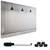 Navaris Magnettafel Magnetpinnwand Memoboard zum Beschriften - 60x40 cm Notiztafel div. Designs -...