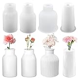 4 Pcs Vase Silikon gießform, epoxidharz formen silikon, Blumenvasen Silikonformen, DIY Silikonform...