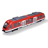 Dickie Toys - City Train (rot) - Spielzeug-Zug (45 cm) auf Rädern mit Türen & Dach zum Öffnen,...