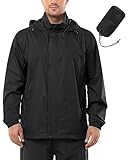 Outdoor Ventures Regenjacke Herren Wasserdicht Ultraleichte Dünne Faltbare Regenmantel Atmungsaktiv...