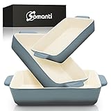 SOMANTI - Auflaufform - Schnitt u. Kratzfest - Auflaufform Keramik - 3er Set - Tiramisu Form -...
