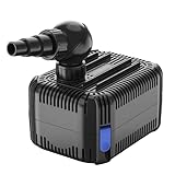 SunSun CDF-5800 Teichpumpe 24V DC / 5000 l/h / 40 W, Bachlaufpumpe mit integriertem Blockier- und...