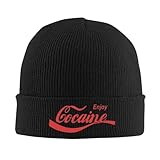 ATHBUPHMU Genieße Kokain, gestrickte Mützen, winterliche Beanies, Mützen, Unisex-Strickhauben,...