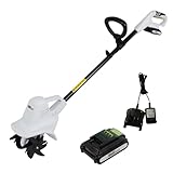 TRUTZHOLM Akku Bodenhacke 20V/2.0Ah mit Akku und Ladegerät 19 cm Arbeitsbreite 24 Klingen 15,5 cm...