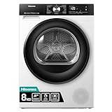 Hisense DH3S802BW3, 8KG, Kondensation mit Wärmepumpe, 16 Programme, ConnectLife, TwinAir, Weiß,...