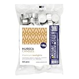 Horeca Candles - Teelichter Premium Weiß, Duftfrei - 50er Set - Brenndauer 8 Stunden -...