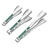 ZBKJYILF Pack von 3 Edelstahl Lebensmittelzange, langlebig, Küchenzange, geeignet zum Kochen,...