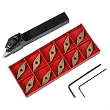 ZiStarlilife 16 mm MVJNR1616H16 Drehmaschine Externer Drehwerkzeughalter mit 10 Stück VNMG160404...