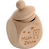 Spruchreif · Milchzahndose aus Holz mit Schraubdeckel und Gravur · Kinder Zahndose für...