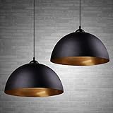 FRIDEKO HOME Modern Industrielle Pendelleuchte-2 x Vintage Hängeleuchte Ø30cm Breite Lampe...