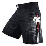 SOTF Boxshorts für Männer Training Kampf Shorts Männer MMA BJJ Shorts No Gi, Schwarz, XL