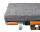TexDeko® Ecolen Bierbankauflage gepolstert 220x25x4 cm XL für Bierzeltgarnitur mit Anti-Rutsch...
