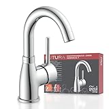 EISL Waschtischarmatur FUTURA Niederdruck, energiesparende Waschbeckenarmatur, 360° schwenkbarer...
