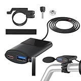 Générique Ladegerät für Telefon, Schnellladegerät für Motorrad, USB-Adapter, wasserdicht, QC...