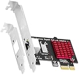 GLOTRENDS LE8111H Gigabit PCIe Ethernet Netzwerkkarte, RTL8111H Chip, RJ45 LAN Port, PCIe X1...