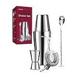 Cocktail Shaker, Cocktail Set Geschenk, Premium Boston Shaker 800ML 600ML Geschenkset,...