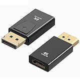 Displayport Auf HDMI 2 Stück 4K Displayport Adapter HDMI Auf Displayport Plug and Play 4K HDMI Auf...