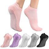 Utensilsto 5 Paar Stoppersocken Damen Yoga Socken 37-40 Antirutschsocken Pilates Socken Für Damen...