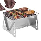 ulapithi Tragbarer Holzkohlegrill, tragbarer Campinggrill | Barbecue-Grillrost - Campingkocher...