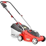 HECHT 2-IN-1 Elektro Rasenmäher mit 1300 Watt Motor – 33 cm Schnittbreite –...