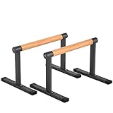 Parallettes calisthenics Holz Rutschfeste Liegestützgriffe, Premium Turnen und Calisthenics...