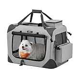 Feandrea Hundebox faltbar, Transportbox Hund, M, Hundetasche, Oxford-Gewebe, Netzstoff, atmungsaktiv...