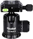 Rollei T2S Mark II - professioneller 360 Grad Kamera Stativ Kugelkopf mit Friktion, 15KG Tragkraft,...