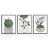 Dazzlewall Salbei Grün Boho Wandbilder Modern Minimalistische Abstrakte Geometrische Leinwand...