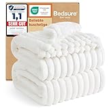 BEDSURE kuscheldecke 220x240 - Tagesdecke, Wolldecke & Fleecedecke, Sofadecke, Weiche Warme Grobe...