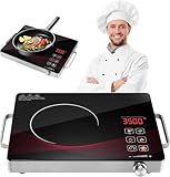 Dibaful Cerankochfeld 3500W Ceranfeld Tragbares Touch Steuerung Kochfelder Glaskeramikkochfeld 4...