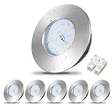 Allesgute LED Einbaustrahler 230V 5W IP44 Bad Einbauleuchten Neutralweiß LED Spot Ø 60mm-68mm...