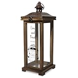 True Statements Holz-Laterne 42cm groß personalisiert - Hochzeits-Geschenk für Brautpaar -...