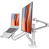 viozon Monitor- und Laptop-Halterung, Schreibtischständer, einzelner Gasdruckfederarm mit...