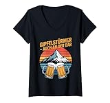 Damen Gipfelstürmer Auch An Der Bar Berge Bier T-Shirt mit V-Ausschnitt
