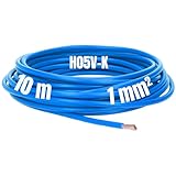 Kalitec 10 Meter H05V-K 1 mm² blau Verdrahtungsleitung I Aderleitung flexibel I PVC Einzelader I...