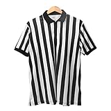 Yuehuamech Offizielles Umpire-Trikot für Herren, Schiedsrichter-Shirt, Schwarz und Weiß,...