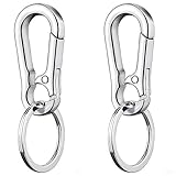 2 Stück Carabiner Schlüsselanhänger,Karabinerhaken Schlüsselanhänger,Schlüsselring mit...