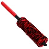 Abaodam Auto Radbürste Klein mit Weichen Borsten Felgenbürste für Reifen und Leichtmetallradnaben...