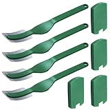 UTHCLO 4 Stück Brotmesser aus Edelstahl mit Schutzkappe Ergonomischer Griff Broteinschneider für...