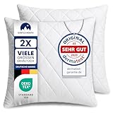 Gentle North Kopfkissen (80x80 cm groß) - 2er Set Kissen für Bett und als Dekokissen - Mit...