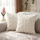 a ray of sunshine Kissenbezug 40x40 cm,2er Set Kissenhülle Blume,Kissenbezug...