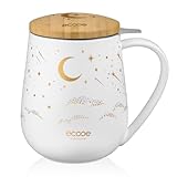 ecooe Teetasse mit Deckel und Sieb, 600 ml Keramik Tee Tasse Große Teetassen mit Teesieb und...