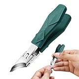 Nagelknipser für eingewachsene Zehennägel | Ergonomisches Design mit Anti-Spritzschutz für...