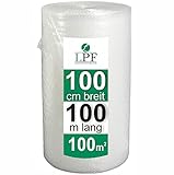 dieLUFTPOLSTERFOLIE Luftpolsterfolie 100cm x 100m Verpackungsfolie Luftpolster Rolle Blisterfolie...