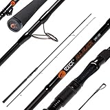 Zeck All Black 2,40m 80g Spinnrute, Angelrute zum Spinnfischen auf Hechte & Zander, Hechtrute zum...