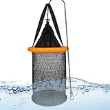 Schwimmender Fischnetz, Tragbar Nylongeflecht Setzkescher, Faltbarer Schwimmender Fischkorb,...