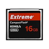 Extreme Kompakt-Flash-Speicherkarte, 16 GB, UDMA-Geschwindigkeit, bis zu 60 MB/s, SLR-Kamera,...