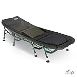 Lucx® Komfort Bedchair Angelliege Karpfenliege 8 Beine Liege mit Matratze Gartenliege Maße...