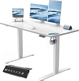 JUMMICO Höhenverstellbarer Schreibtisch mit USB-Ladeanschluss,Schreibtisch Höhenverstellbar...